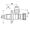 Sarokszelep 1/2"-1/2"-os