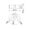 Dugó Ø110 mm-es, 2xØ40-es redukcióval