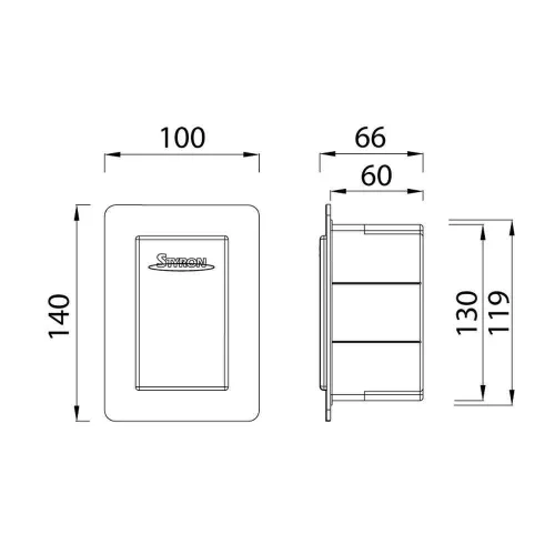 Built-in condensation trap box, plastic