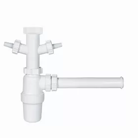   Kondenz víz szifon kettős csatlakozóval, Ø32 mm-es elfolyással, kettős bűzzárral
