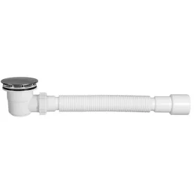   Zuhanytálca szifon Ø60mm krómozott + jollyflex, kivehető bűzzárral, tisztítható 