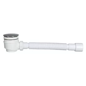  Zuhanytálca szifon Ø50mm krómozott + jollyflex, tisztítható bűzzárral