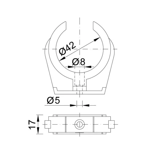Rézcsőbilincs Ø42/1 mm-es