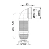 Flexibilis WC bekötő könyök Ø90 mm-es