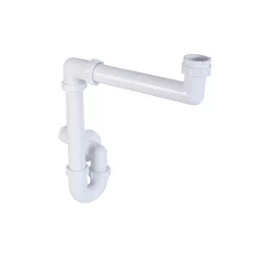   Helytakarékos csőszifon 6/4", leeresztőszelep nélkül, Ø40 mm-es elfolyással