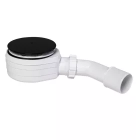 Zuhanytálcaszifon Ø90 mm, FEKETE 60 mm alacsony