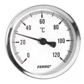   Hőmérő hátsós csatlakozású 0-120°C, Ø63 mm, 1/2"