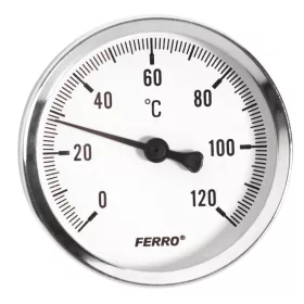   Hőmérő hátsós csatlakozású 0-120°C, Ø80 mm, 1/2" 