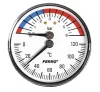 Termomanométer hátsós csatl. 0-120°C, 6 bar, Ø63 mm, 1/2"