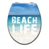 Wc ülőke színes MDF Beach feliratos