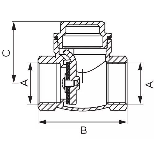 Visszacsapó szelep csappantyúval 6/4", BB 