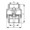 Visszacsapó szelep réz tányérral 6/4", BB 